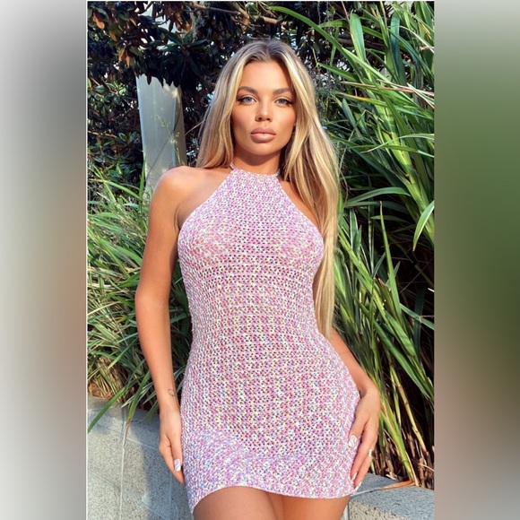 TIC TOC WHOLESALERS KNITTED MINI DRESS 💗 - Picture 1 of 3